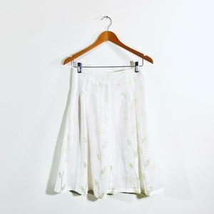 Leaf Detail Midi Skirt
